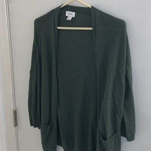 Olive green cardigan